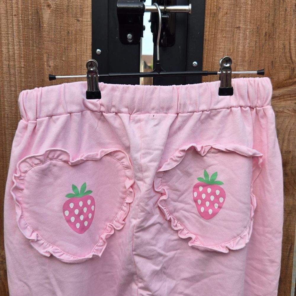Sweet Society Strawberry Pocket Joggers New Size Xl Cherry Girl - Picture 2 of 5